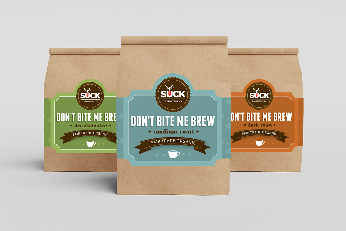 Coffee  Packaging  package  design  malaria mosquito  mosquitoes  bite  brew  FOOD drink  Illustration  illustrated Style  clean