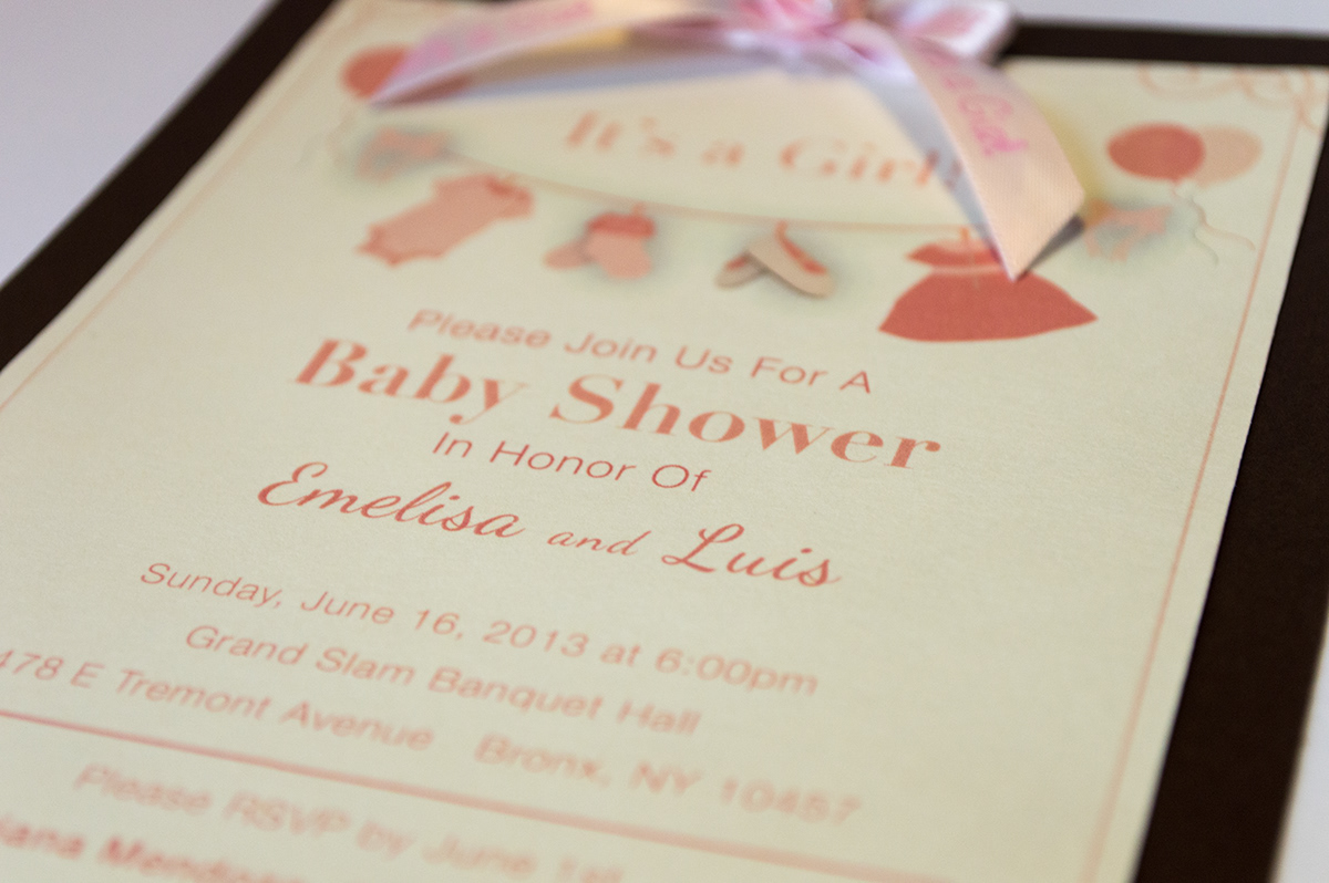 invitations envelopes stamp baby SHOWER handmade craft