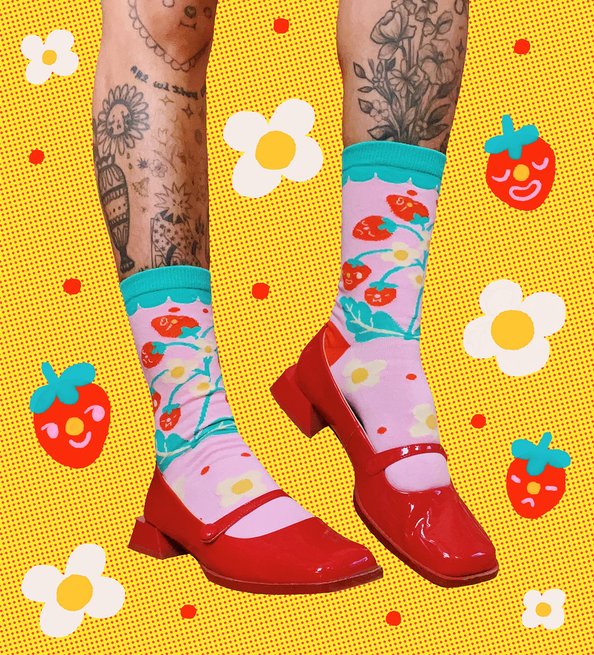 alt fashion clowncore kawaii nonbinary queer fashion socks