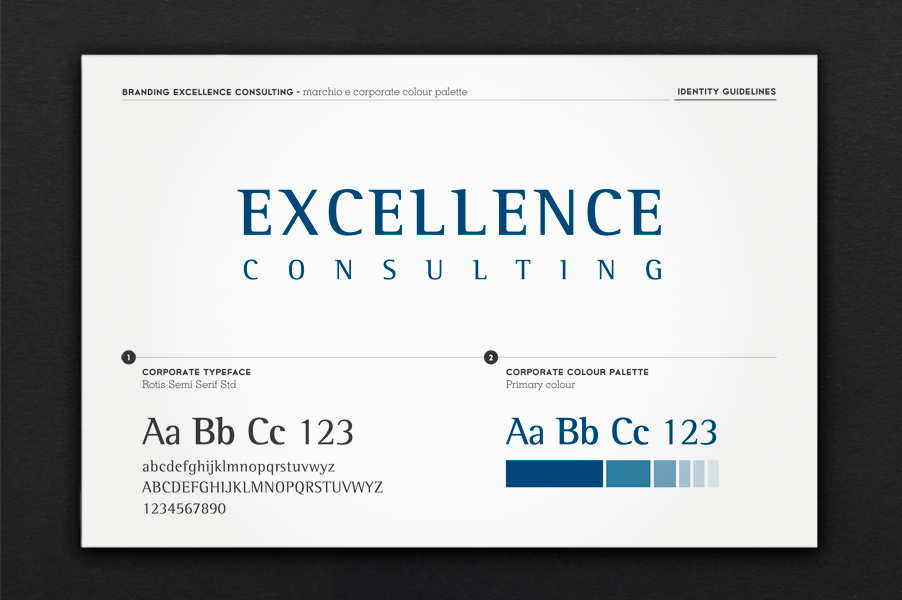 identity brand lettering Website blue gray milan Italy Consulting strategy logo type visual graphic re design