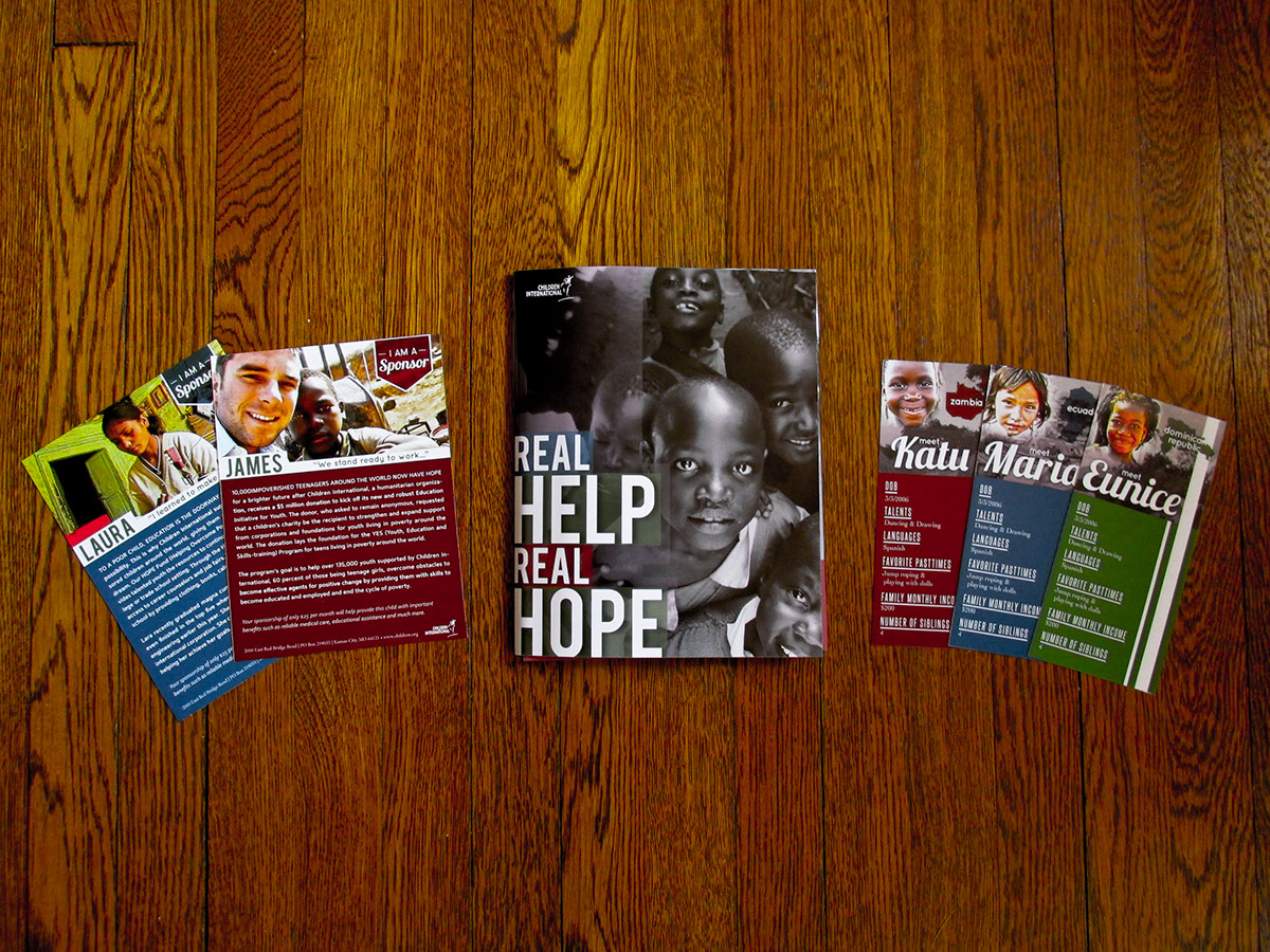Poverty infographic info graphic press kit Children International cards sponsor poor help hope