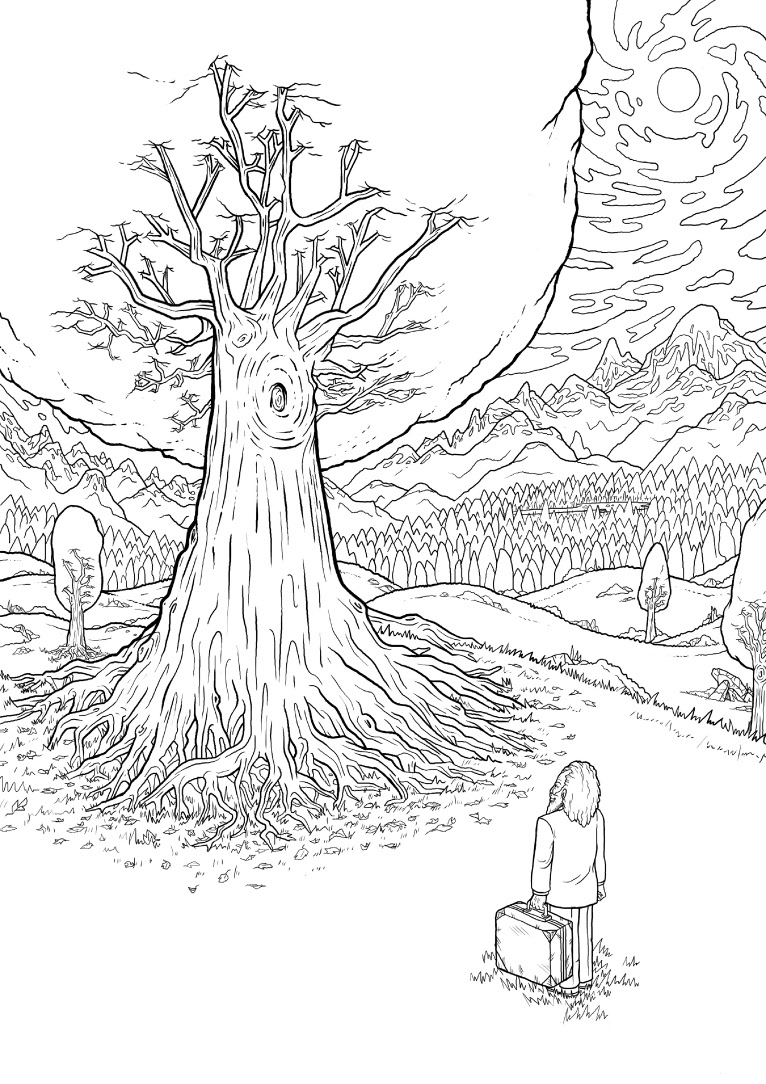 Tolkien leaf niggle Tree  Landscape cover book novel fantasy writer art artist countryside forest wilderness