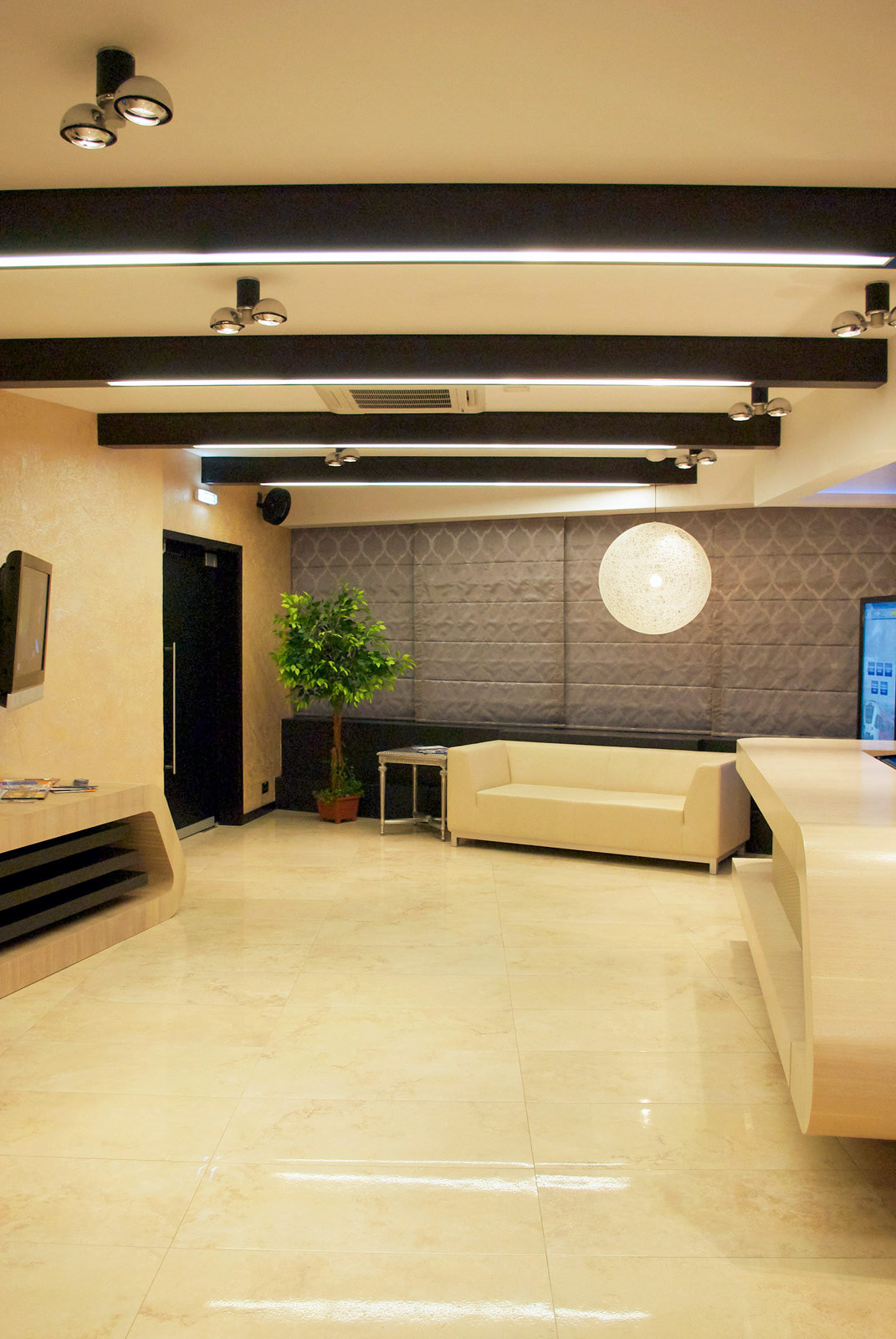VIP-lounge  transportation  waiting-area  luxury  bar  service  Bio-fireplace glass-panel waterfall Custom furniture