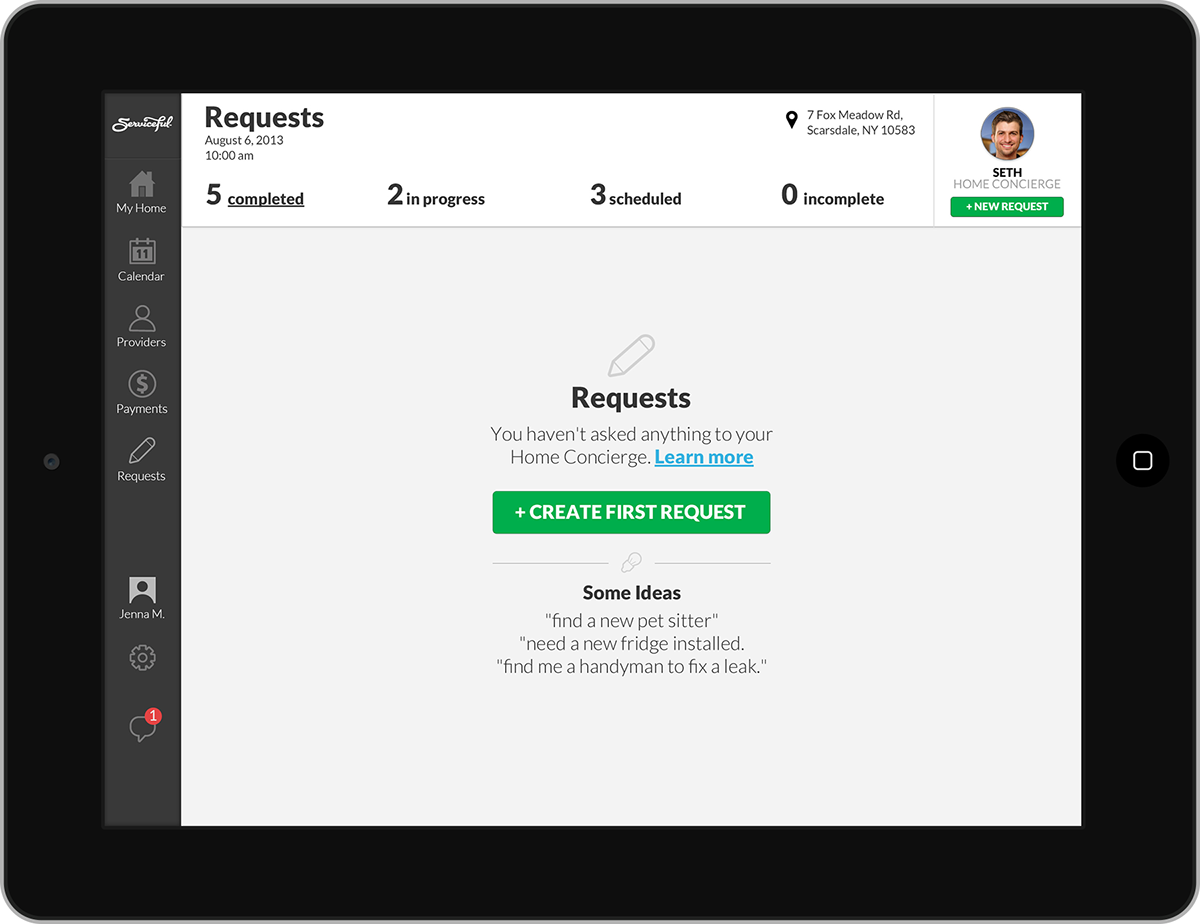 iPad mobile dashboard design app retina