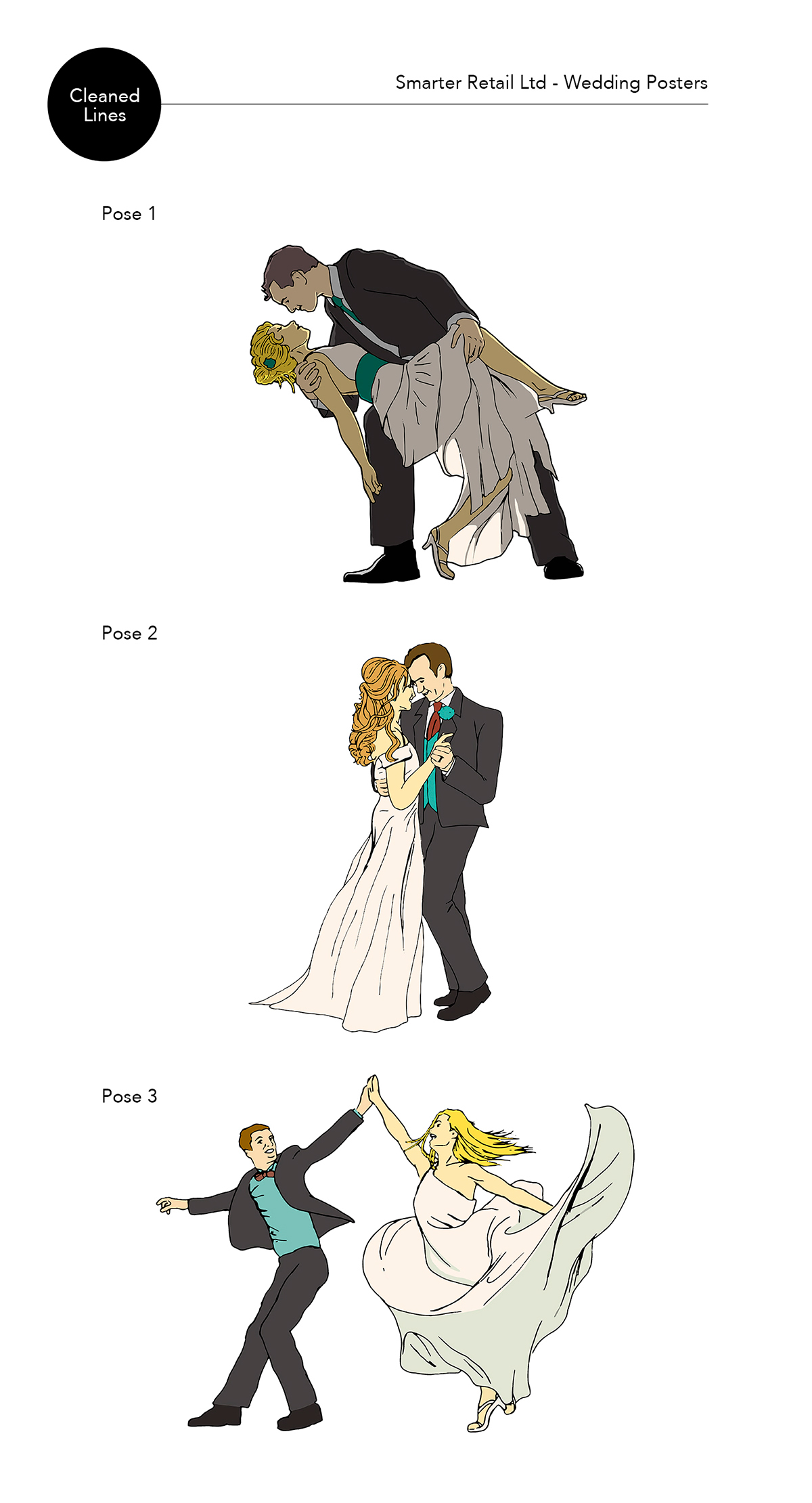 ILLUSTRATION  art Drawing  digital pencil pen wedding couples posters Custom