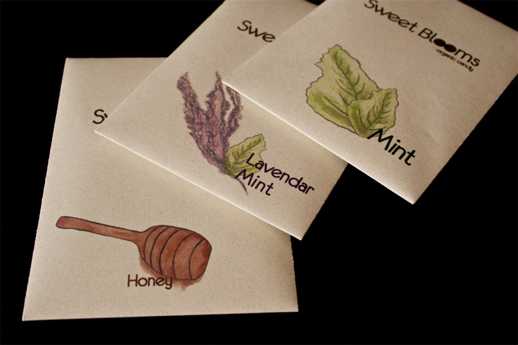 candy package package Candy watercolor recycled paper mint lavendar honey