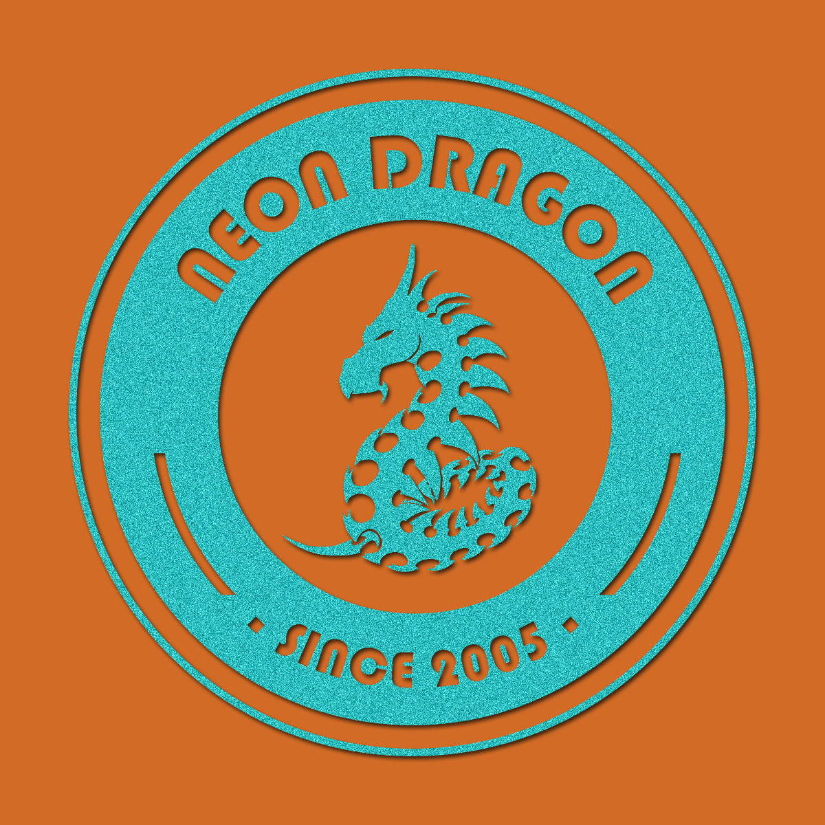 neon dragon tattoo logo Retro good times