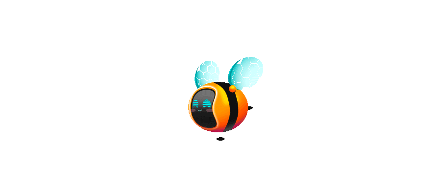 Character design  bee robo bee cg art cartoon 2D art animation 