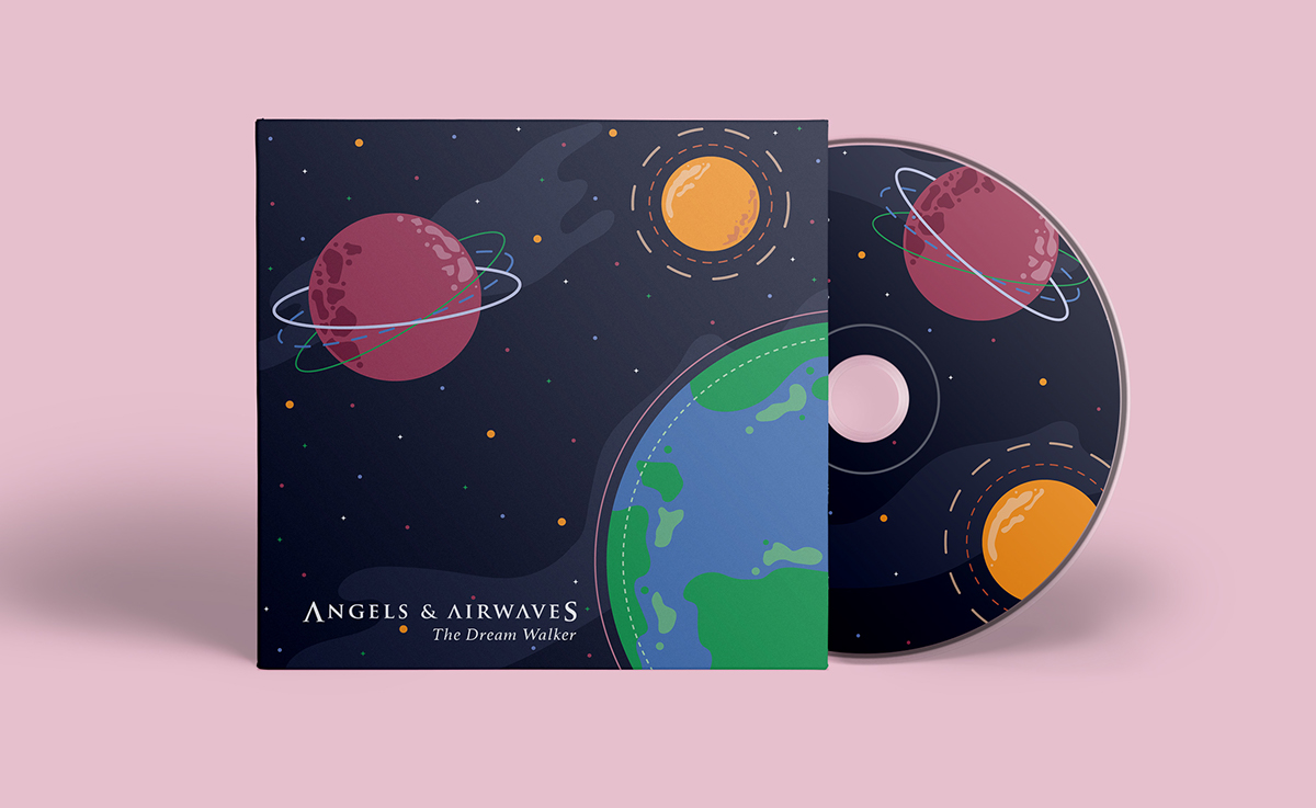 cd CD cover CD Art Music Branding design student Space  Planets music