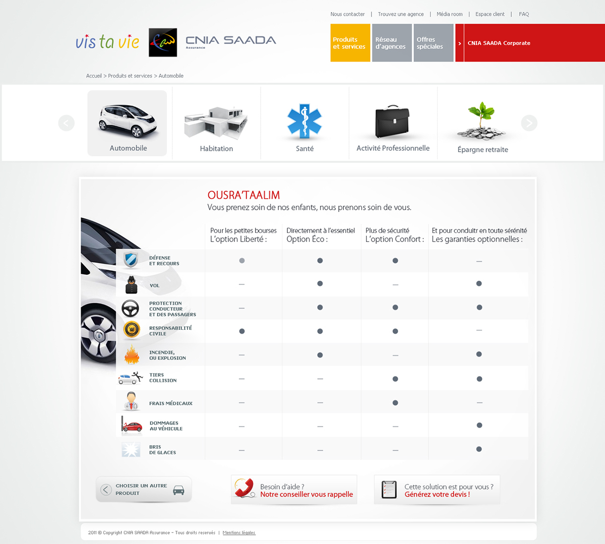 insurance cniasaada insurance morocco Big Background Ecommerce online marchand