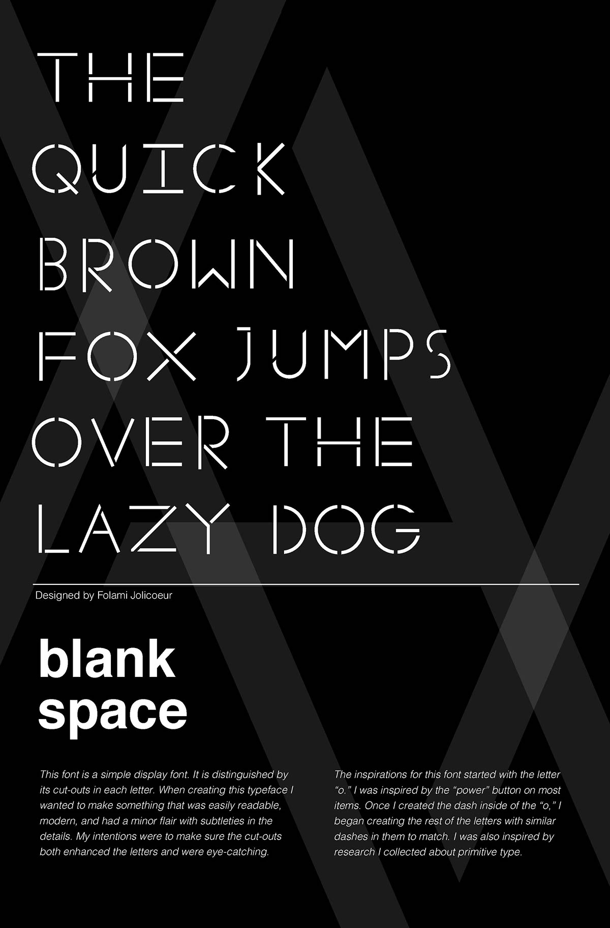 dispaly font Typeface Display blank space