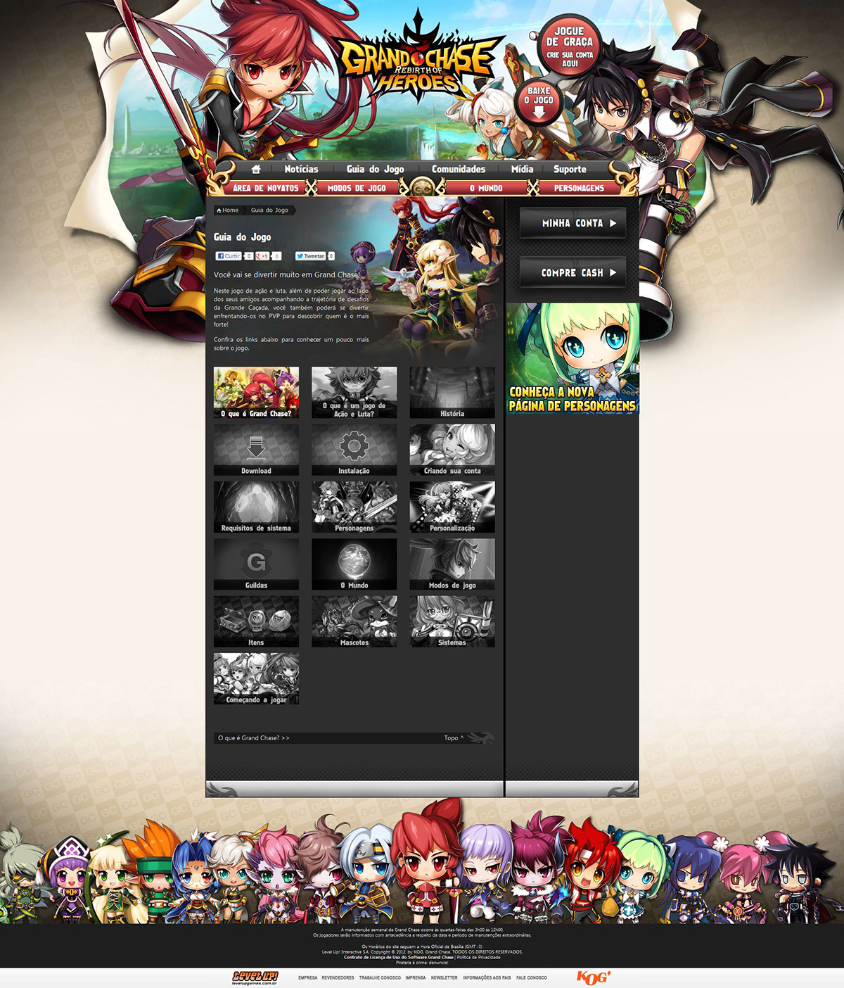 game  onlinegame  Grandchase site ux