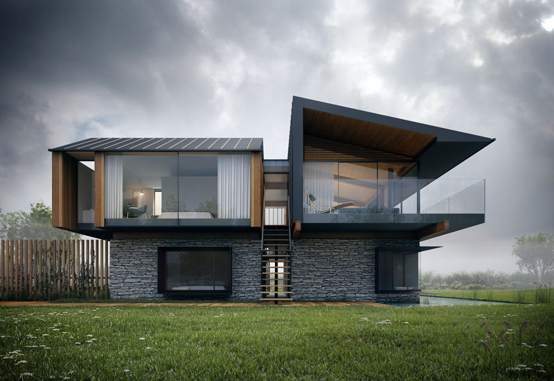 silver house  architecture modern