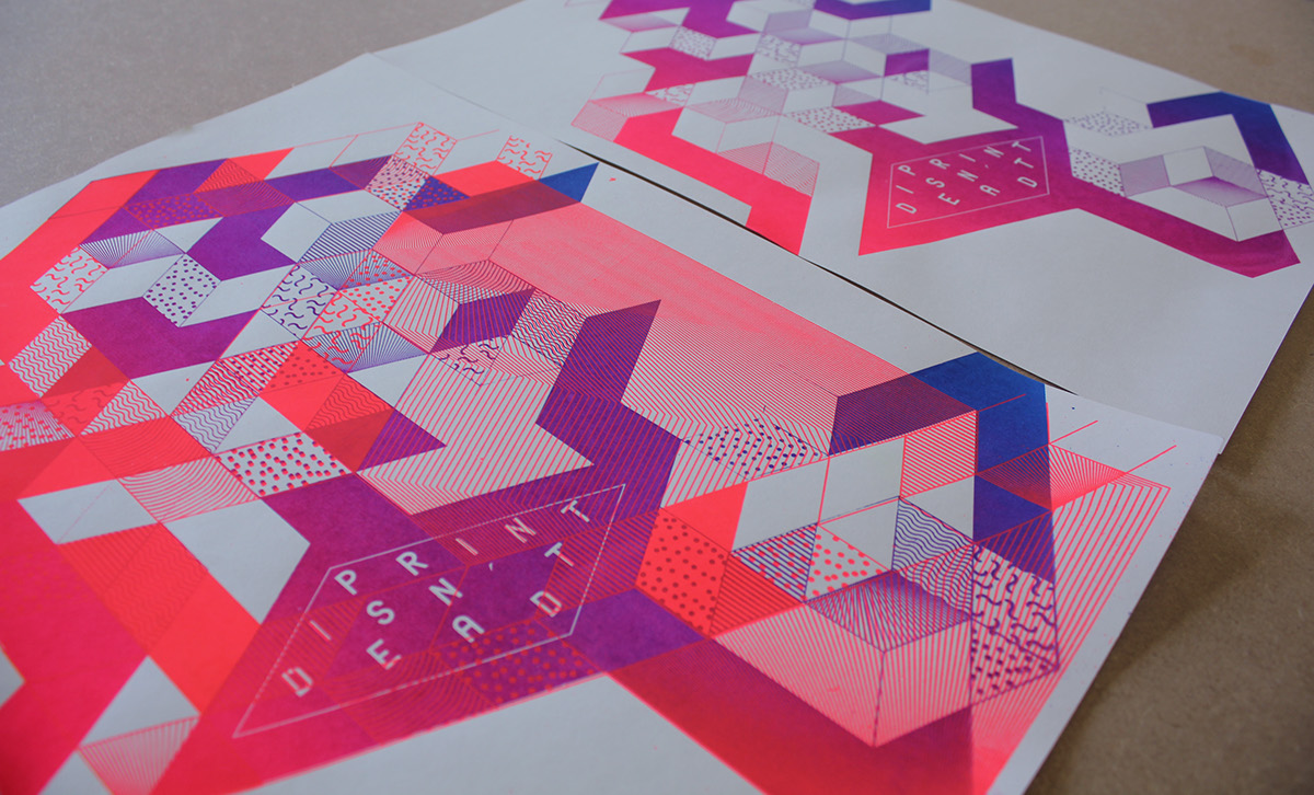 geometric print print isn't dead gradient screen print