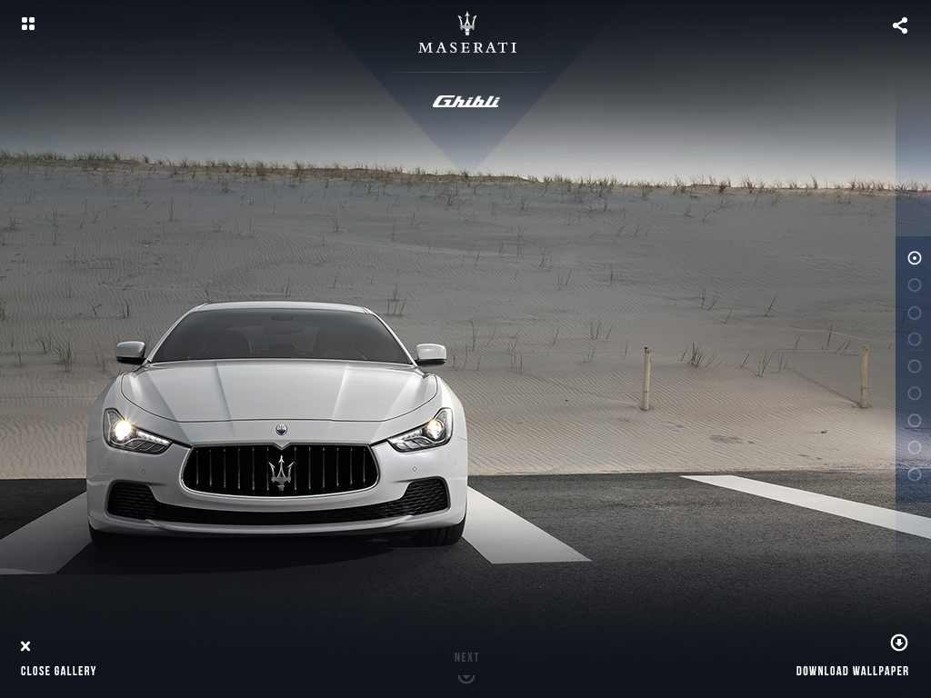 maserati journey car iPad mobile tablet app discover iphone inspire