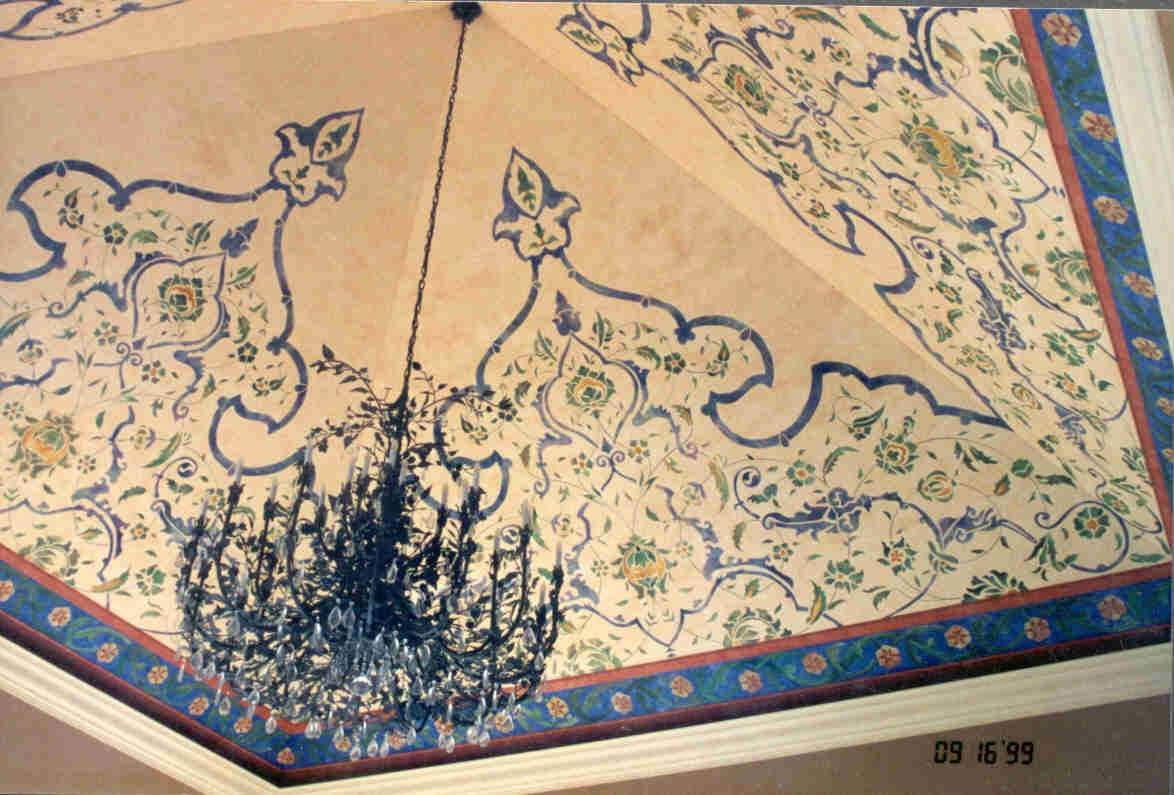 ceilings stencilling Arabic Pattern
