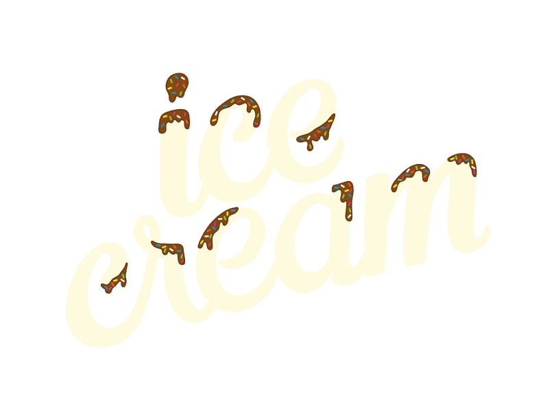 Donuts ice cream words art Script vector graphic stickers Food  letters awesome hand draw Pen tool sprinkles chocolate