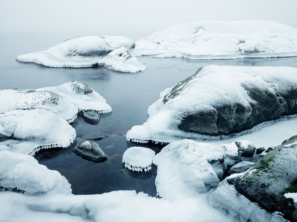 winter ice Landscape epic haze landscape photography cold water seascape Coast rocks sea archipelago Stockholm