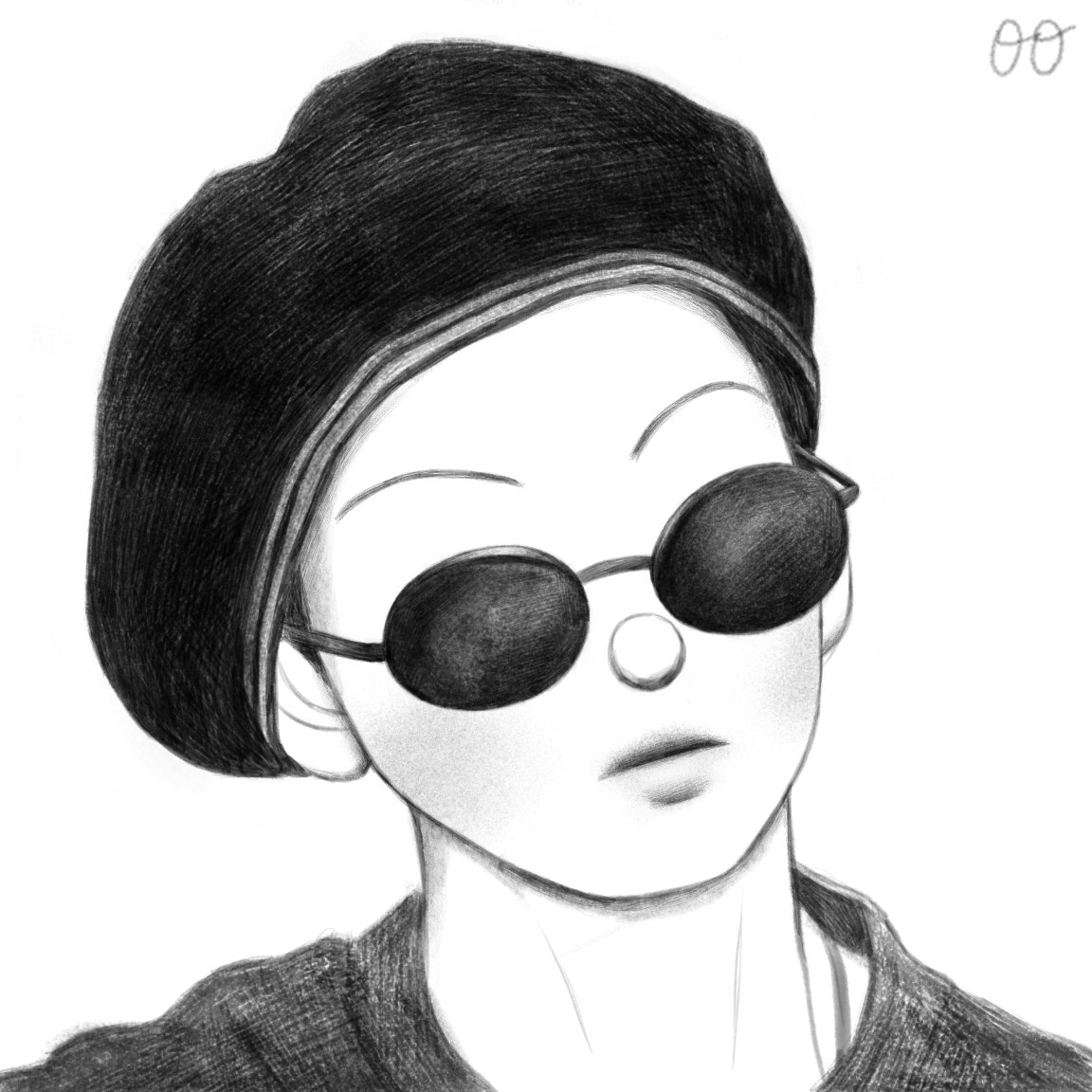 doodle Drawing  illlustration Sunglasses Character photoshop portraits