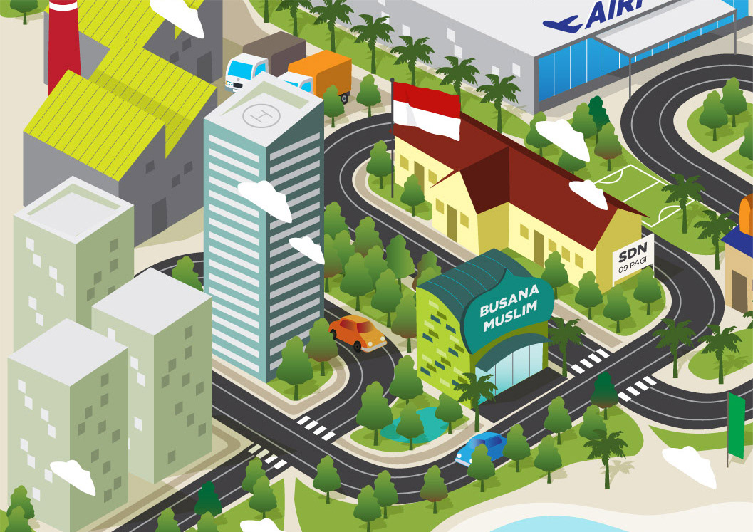 vector Landscape  city brand Client