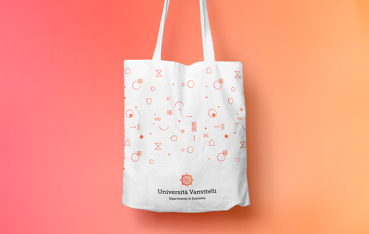 University branding  RESTYLING redesign Packaging gradient pattern geometric logo school