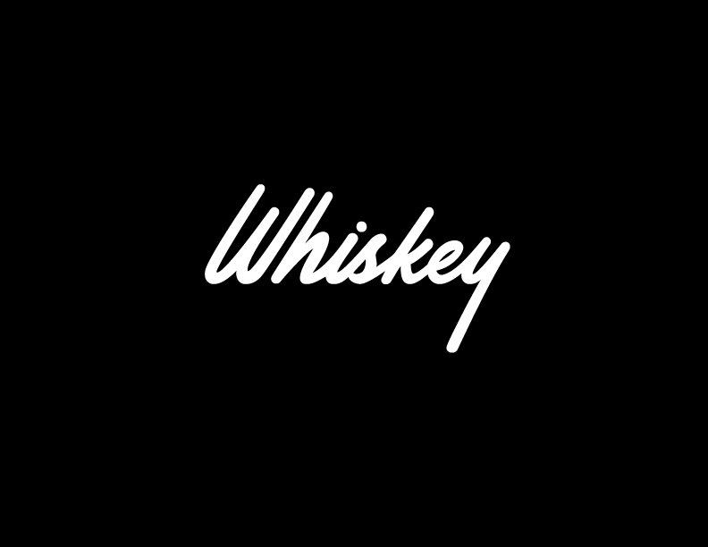 glassware lettering Handlettering Whiskey bourbon neat
