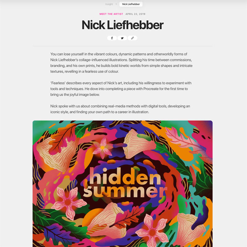 Procreate pro create apple pencil ipad pro summer type tool typography   textures grain psychedelic