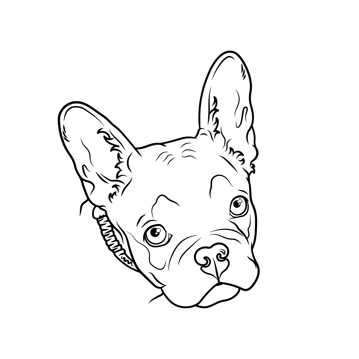 line art sketch dog dog illustration adobe illustrator linework digital illustration vector outline art