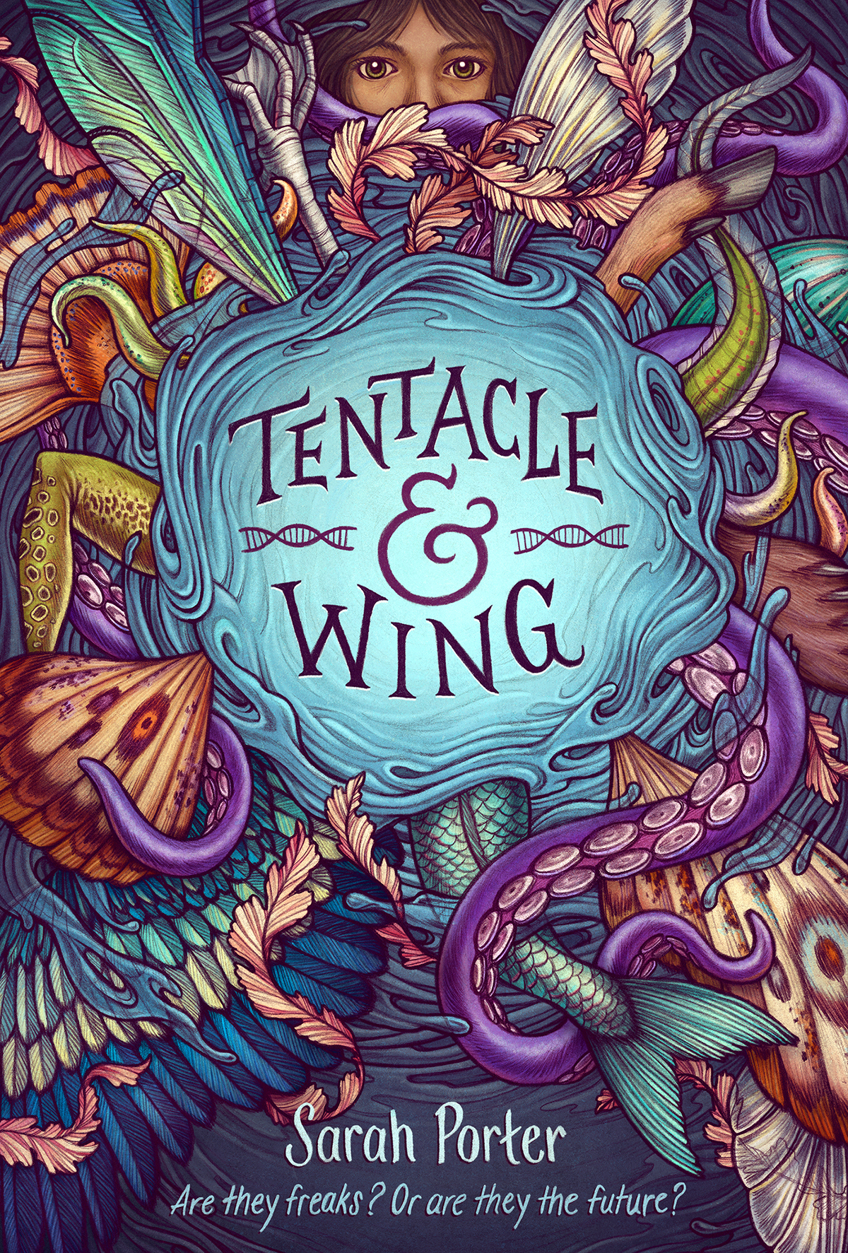 animals book cover book design ILLUSTRATION  Kate O'Hara Nature tentacle typography   YA Books young adult