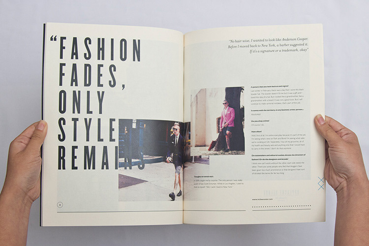 Magazine design fashion catalogue