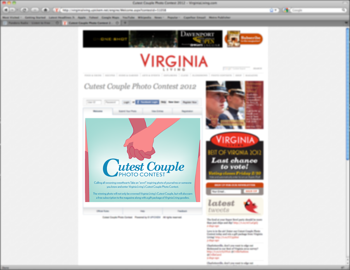 Virginia Living  photo contest  cutest couple  biggest fan