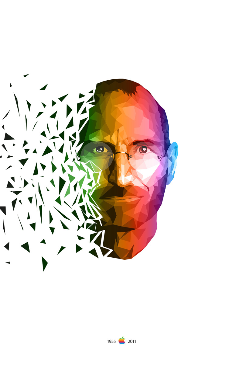 Steve Jobs steve apple poster tribute full spectrum color