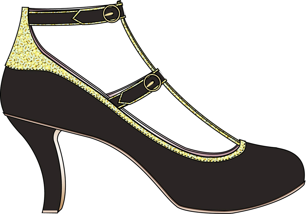 stiletto pump Mary-Jane sport wedge heels moccasin adobe illustrator technical moodboard