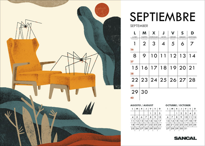 Malota calendar animals colorful