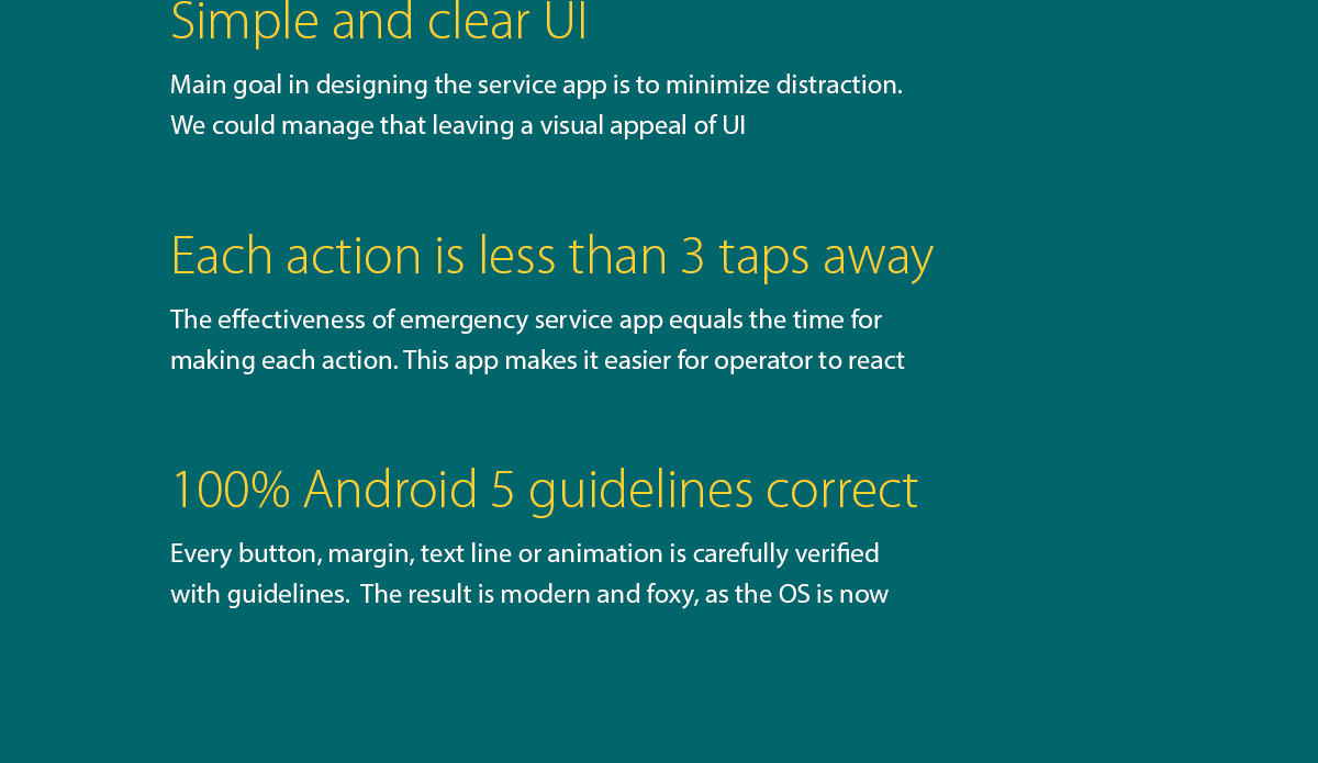 android lollipop UI ux emergency service alert