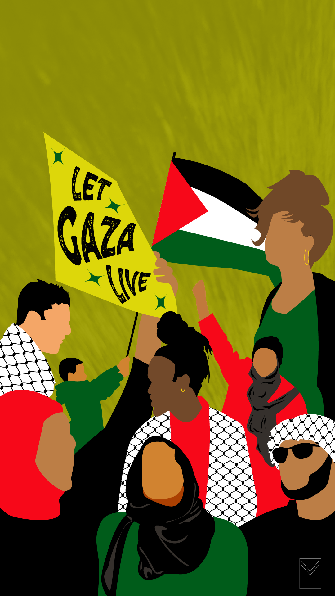 ILLUSTRATION  Digital Art  artwork adobe illustrator activism palestine gaza protest kids children