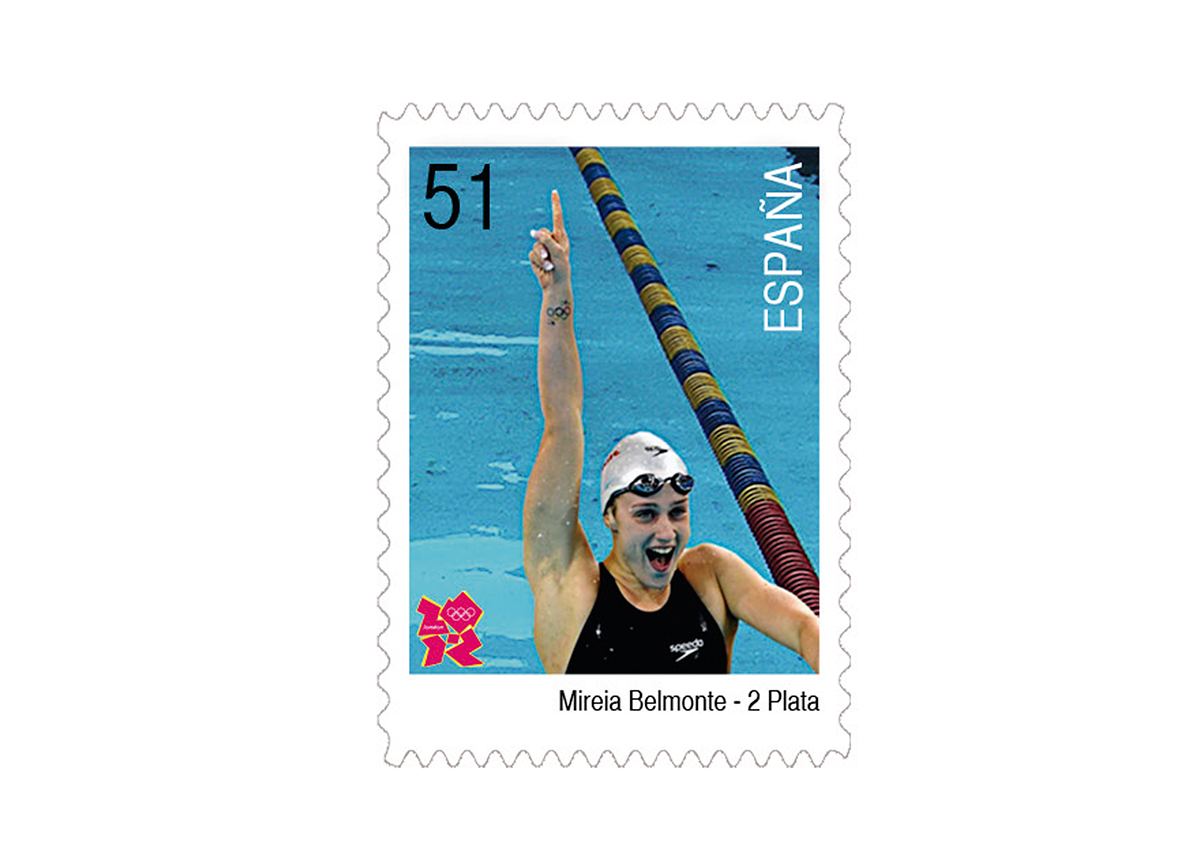 postage stamps Olympic Games London 2012 spanish medalists