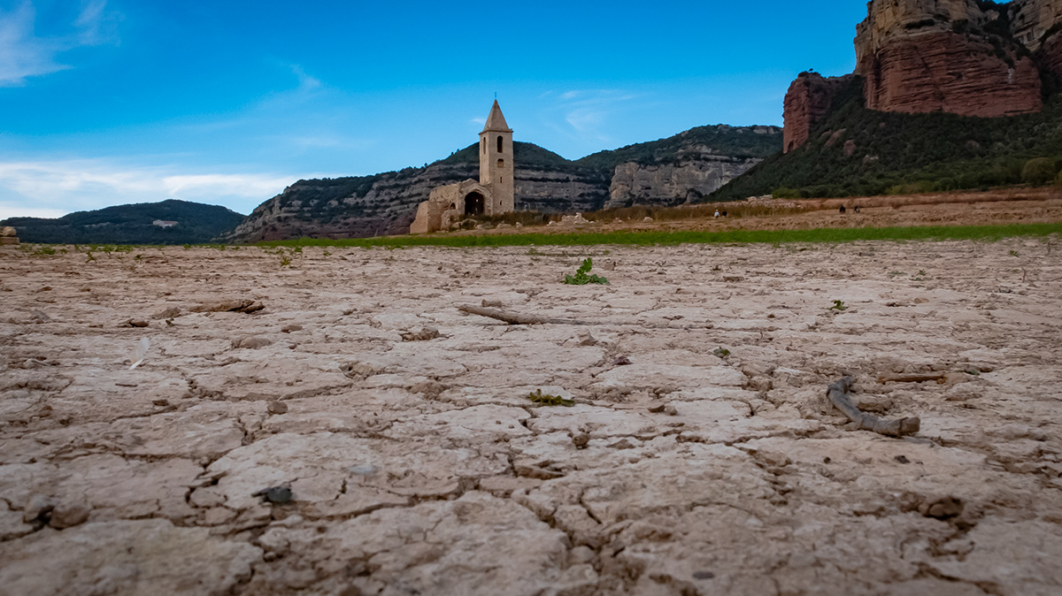 catalonia catalunya Drought pantà de sau pantano de sau reservoir sant roma SAU Sequera sequia