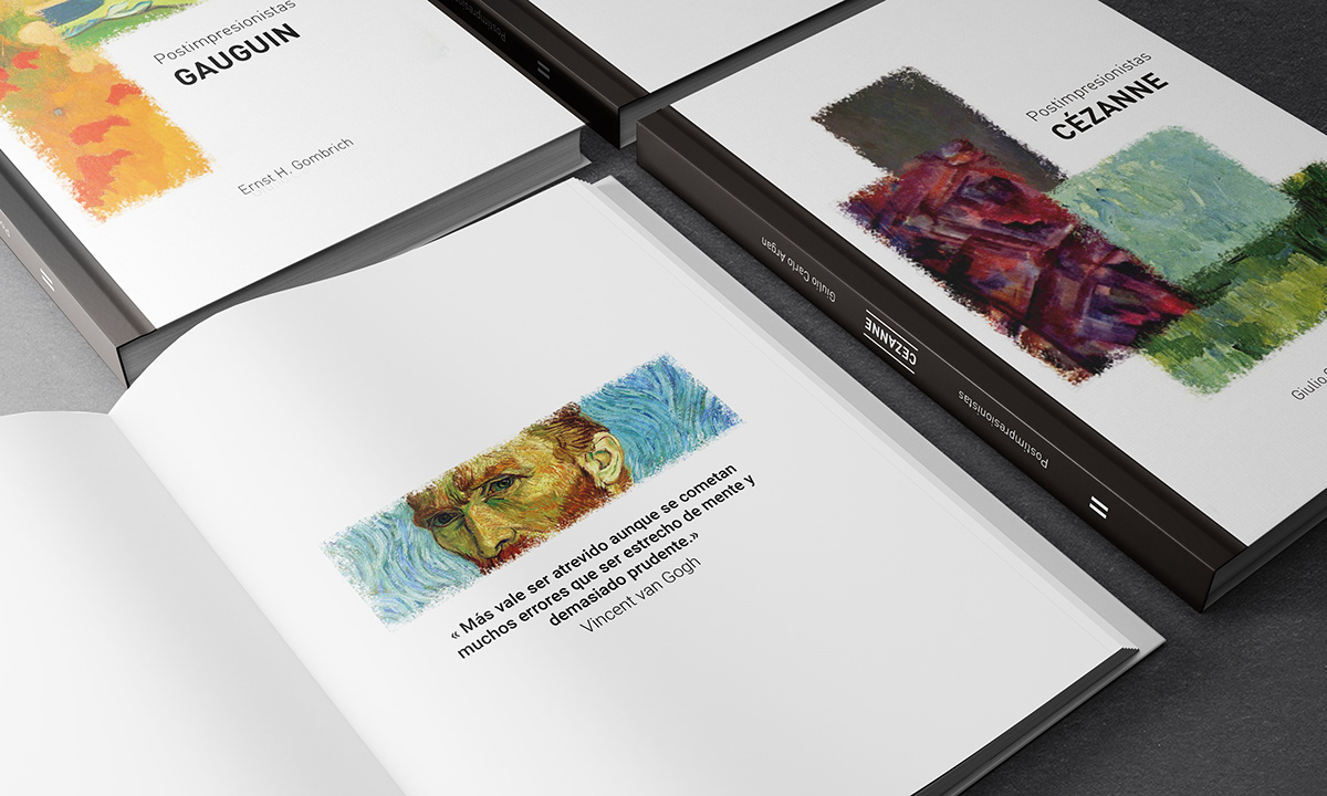 art book cezanne cover editorial gauguin libro postimpresionismo vangogh texture