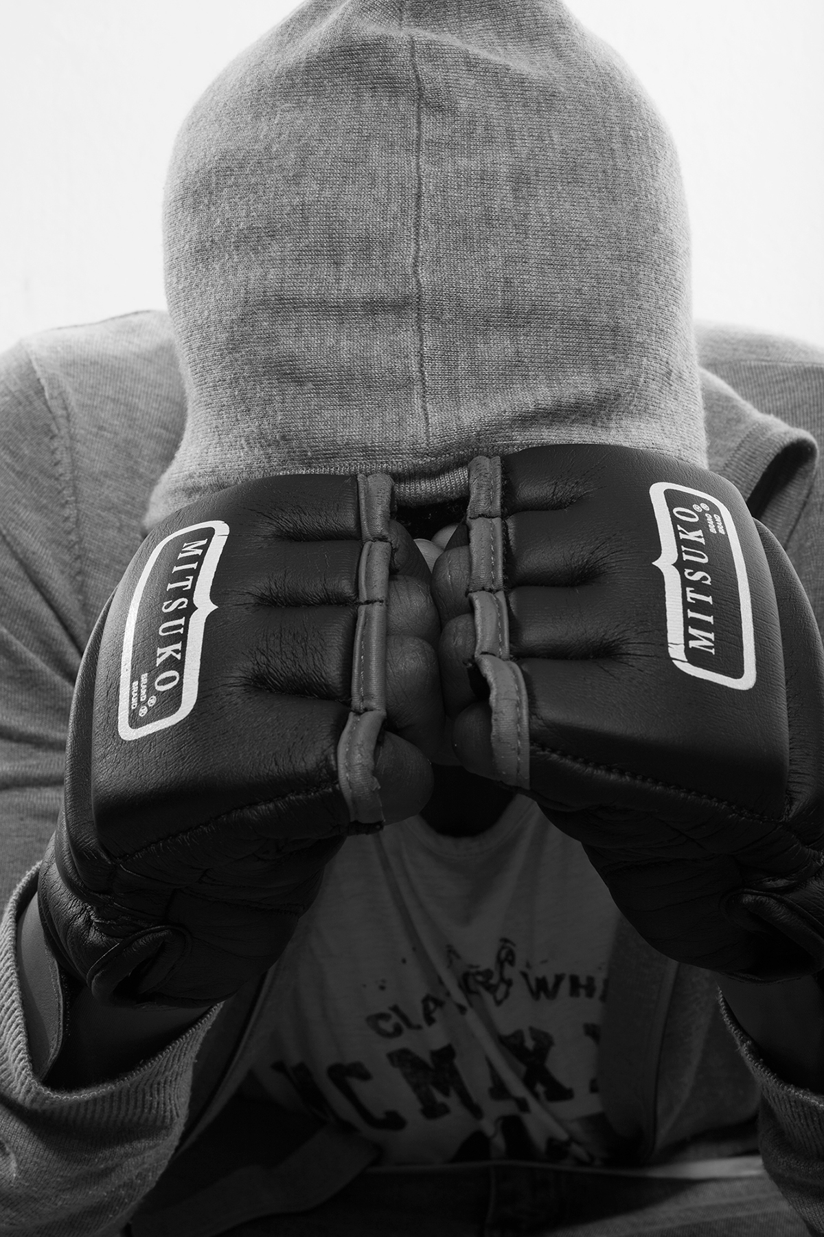 the boxer Studio Photography black & white