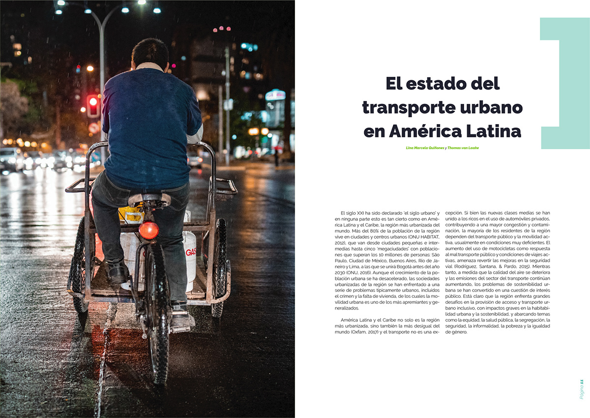 america latina editorial design  sustainable mobility