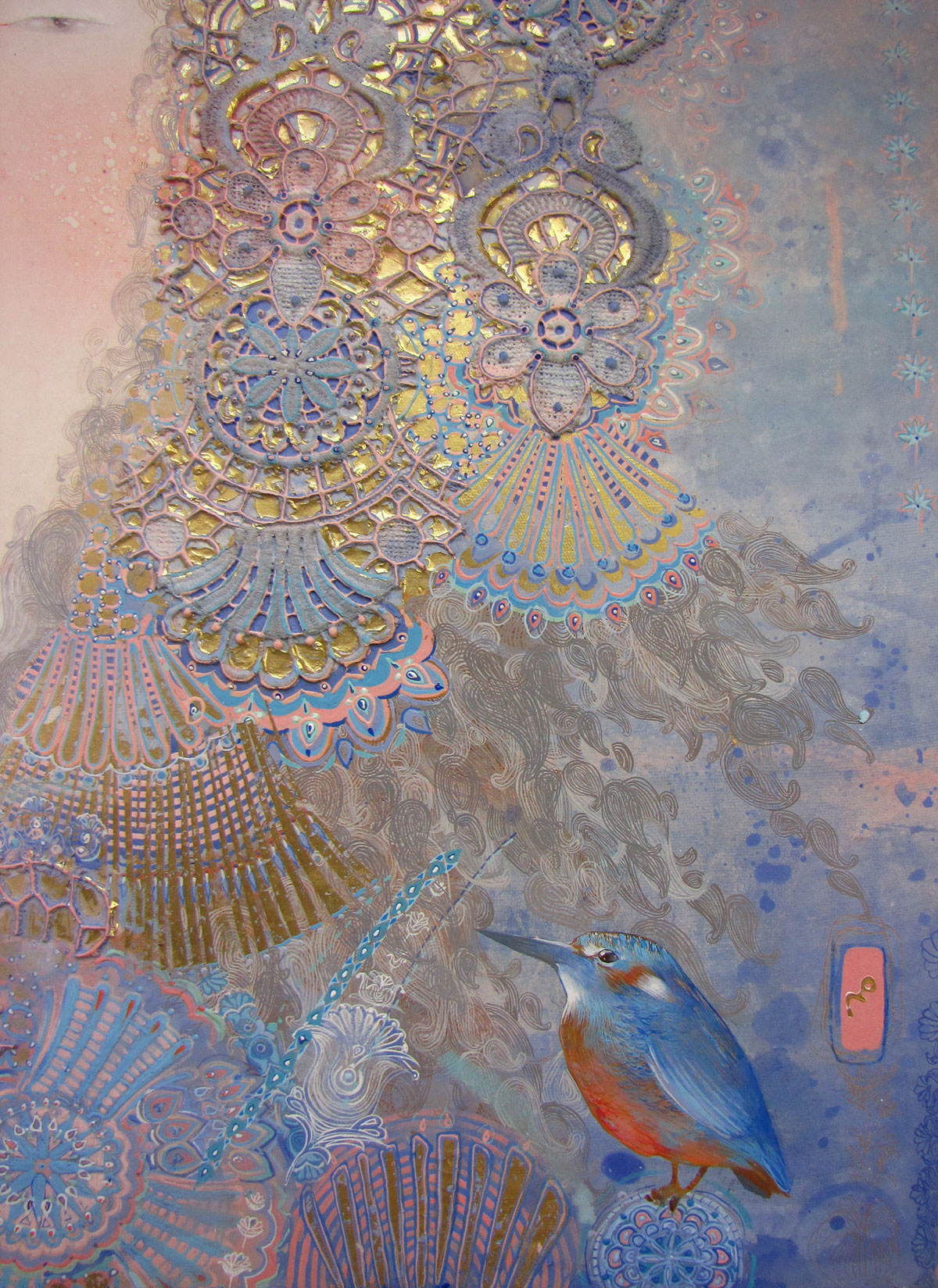 искусство птица синий книжная иллюстрация Иллюстрация детей современный лицо фея рассказ перья графика