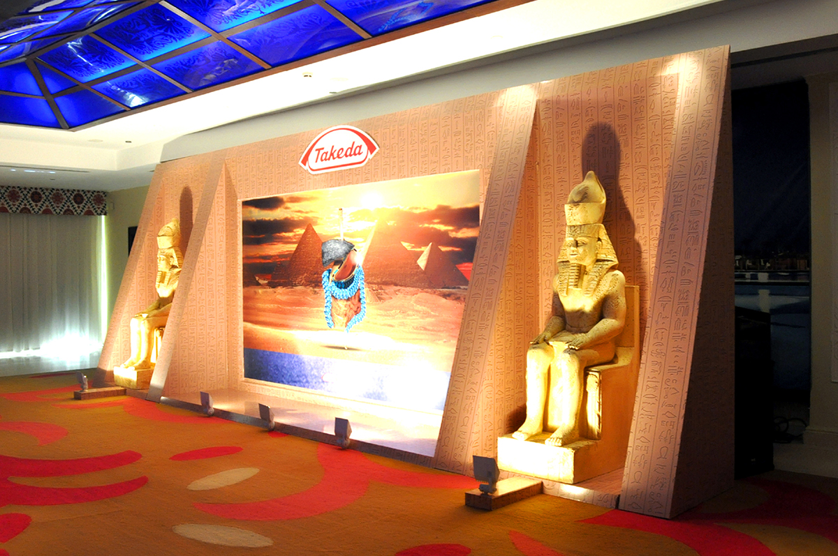 Event Exhibition  Takeda Event Direction Stand gate counter backdrop screen japan egypt Takeda Hany Ibrahem envision