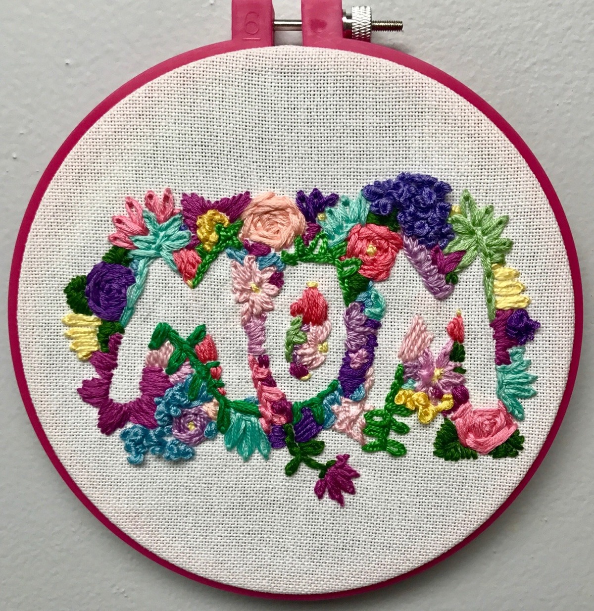 Embroidery cute Flowers plants sewing