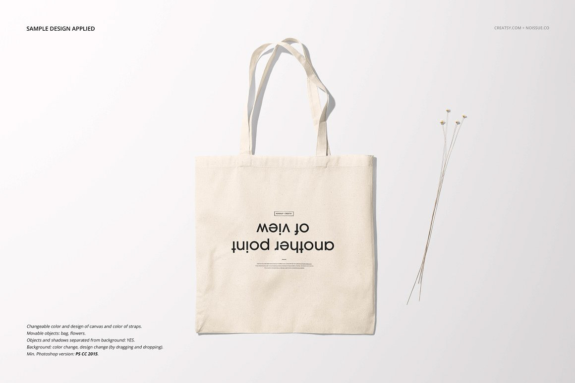 branding  creatsy customizable mockup bundle mockups Noissue Tote Bag printed canvas reusable bag smart object templates