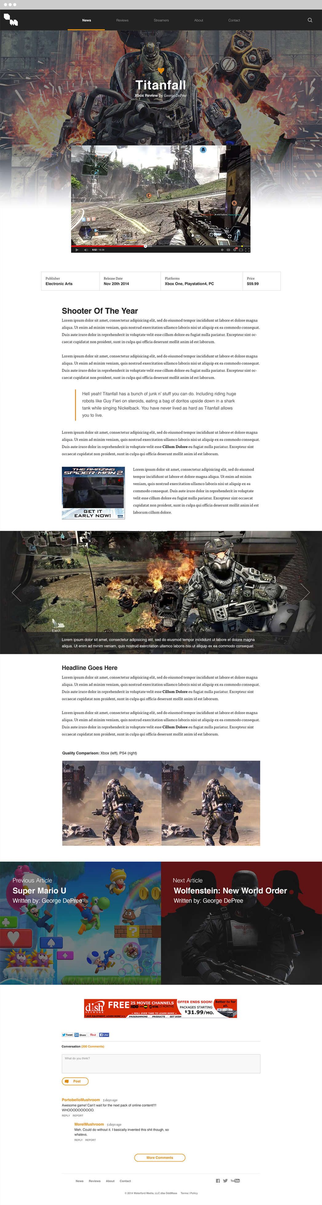 Adobe Portfolio video game culture Website brand portrait review