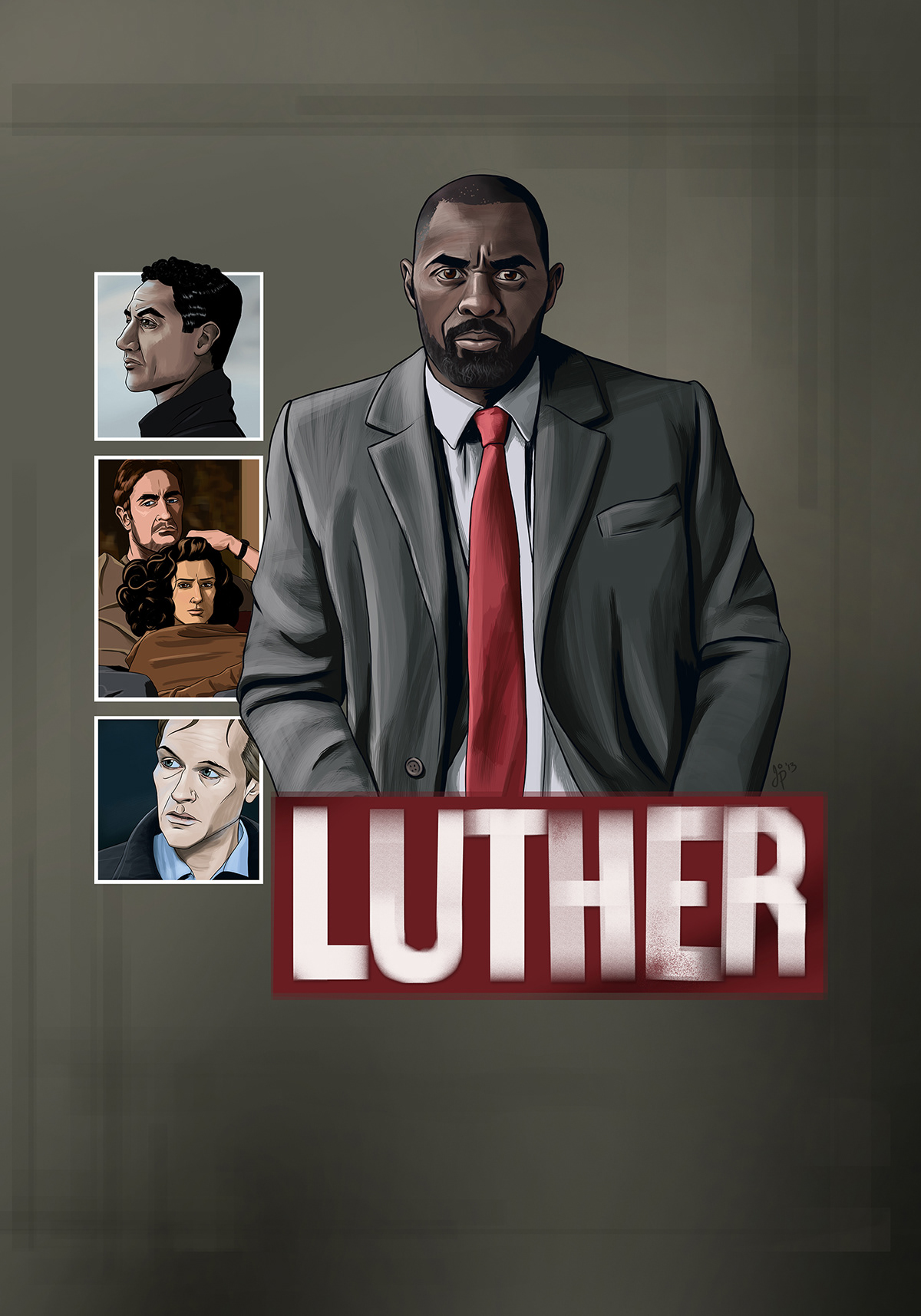 BBC Luther Poster Design tv series marketing   franchise marketing Comic Book Style