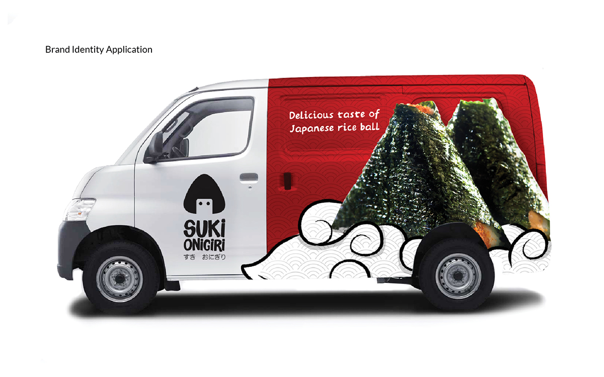 Corporate Identity japanese snack  onigiri car branding