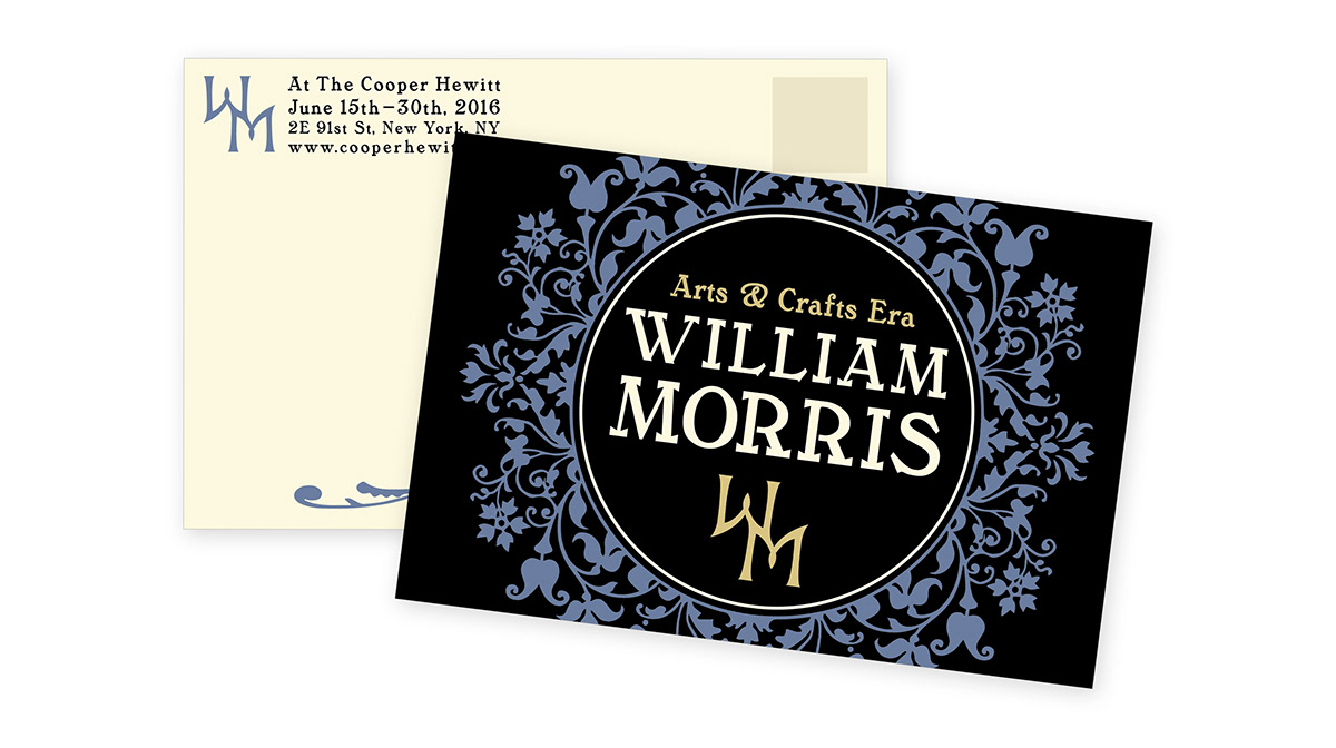 #WilliamMorris #Branding #Design #graphicDesign #copperhewitt #Museum #exhibit #artsandcrafts #Poster #flatdesign