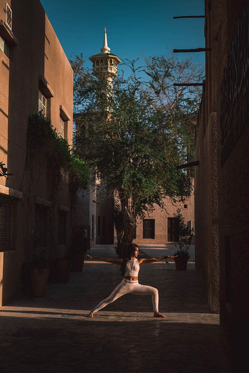 Adobe Portfolio yogi Yoga dubai UAE oldtown Bastakiya fujifilm FUJIXT2 photoshoot fitness souq